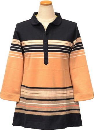 マクレガー レディース チュニック丈七分袖ポロシャツ 311614172 ネイビー L