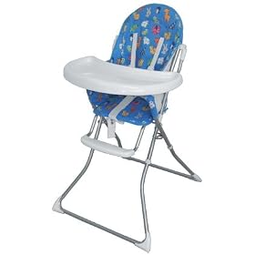 Petite Star Animal Friends Travel Highchair (lift-over tray & easy wipe fabric)