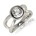 Pure Collection Damen-Ring Sterling Silber Topas Wei&Atilde;� 56 60709036
