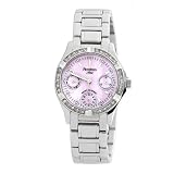 Armitron Womens 753639PMSV NOW Swarovski Crystal Ac