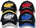 Corvette with Car Colorful Embroidered Hat Cap
