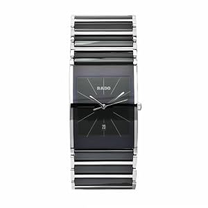 Rado Men's R20861152 Integral Black Dial Quartz Stainless Steel Case Watch by Rainbow Linens
