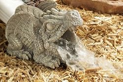 Dillan the dragon statue rain spout sculpture gutter