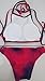 Vintagerose Push Up Swimsuit Tie Dye Swimwear Pin Up Padded Bikini Sets, Red, Medium,Red,Medium