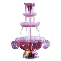 Nostalgia LPF-210 Lighted 1-Gallon 3-Tiered Party Fountain with 8 Cups