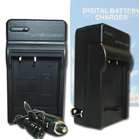 NEW Battery Charger for Sony CyberShot DSC-W55 W90 NP-BG1 + Car Plug