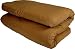 J-life Traditional Japanese Shiki Futon (shikibuton) - Twin Size With Removable Cover - Asa No Ha Gold Pattern 3 Image #1