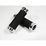 1'' Motorcycle Chrome End Foam Handlebar Hand Grips for Harley Heritage Iron Horse... 