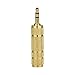 Aurum Cables 5-Pack High Quality 3.5mm Male to 6.35mm Female Stereo Adapter