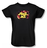 Space Ace - Space Ace Logo Womens T-Shirt In Black, Size: Large, Color: Black