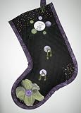 Black and Purple Christmas Stockings Handcrafted Keepsakes Personalized with Picture Frame - FREE Shipping