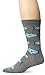 K.Bell Black Label Men's Blue Fin Tuna Crew Sock, Charcoal Heather, 10-13/Shoe Size 6-12