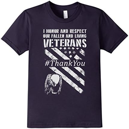 Kids Thank you.I respect our faller and limits veterans shirt 8 Navy