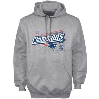 Buy New England Patriots 2007 AFC Champions Official Locker Room Hooded Sweatshirt by Reebok