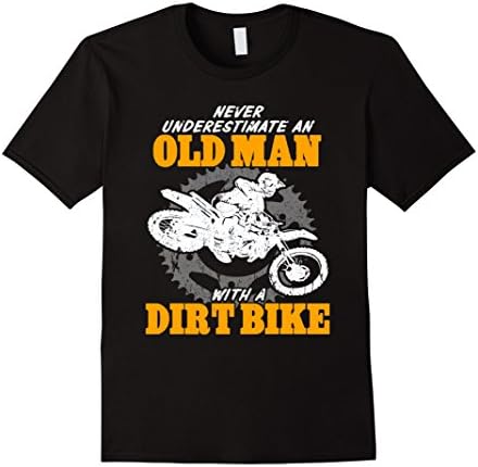 Men's Men's Never underestimate an old man with a dirt bike Large Black