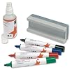 5 Star Office Drywipe Starter Kit of Drywipe Eraser and 100ml Cleaner and 4 Whiteboard Markers Assorted