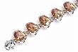 Silver Cubic Zirconia Bracelet, Size: 7.5" x 13mm
