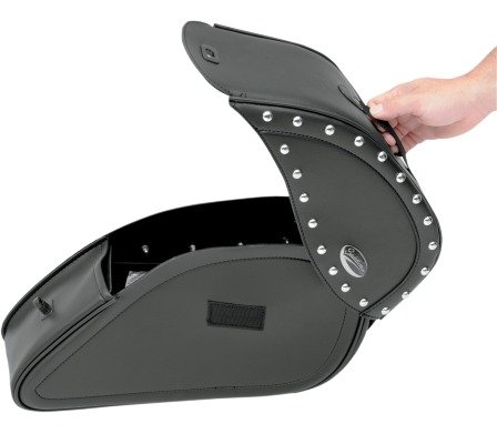 Saddlemen Desperado Teardrop Saddlebags - Jumbo/Black Studded
