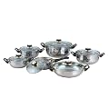Baumalu 340106 Batterie 12 Pi�ces 4 Faitouts + Couvercles / 1 Sauteuse + Couvercle /1 Casserole + Couvercle