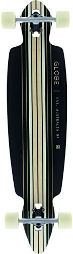 Globe Skateboards Drop-Thru Pinner Black / Gold Complete Skateboard - 9.75" x 41"