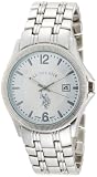 U.S. Polo Assn. Men's USC80008 Rimmed Bezel Silver Dial Bracelet Watch