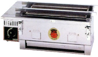 山岡金属　業務用焼鳥コンロ S-610 本格炭焼き焼鳥器 赤鬼次郎2 [ガス種：プロパンガス（LPG）]