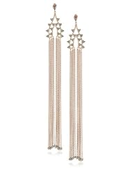 Azaara "Romantic" Rose Gold Duster Earrings