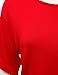 Doublju Women Shorts Sleeve Drape Neckline Active Wear Short Length Top