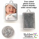 Make Your Own Photo Charms Set of 10 Bright Sterling Silver Plated Metal Charm Blanks Reversible, 2-sided!