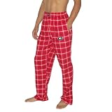 Mens NCAA Georgia Bulldogs Plaid Cotton Thermal Sleepwear / Pajama Pants - Red (Size: M)