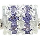 Sterling Silver and Amethyst CZ Bead fits Pandora Chamilia Biagi Bracelet