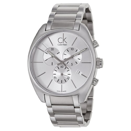 Calvin Klein Men's K2F27126 Exchange Analog Display Swiss Quartz Silver Watch