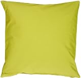 Pillow Decor - Caravan Cotton Lime Green 16x16 Throw Pillow