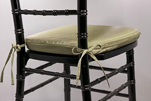 Sage Green Bengaline Chiavari Cushion w/ Ties by VF