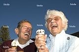 Wallmonkeys Peel & Stick Wall Decals - Elderly Couple Laughing at Ice Cream Accident - 18