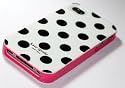 iphone4s iphone4 ハードケース (ホワイト/ブラックドット) kate spade ケイトスペード