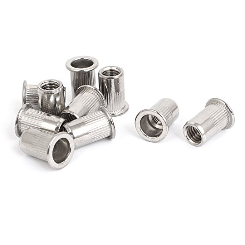 uxcell® M8 Thread 304 Stainless Steel Rivet Nut Rivnut Insert Nutsert 10pcs