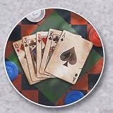 AutoCoaster 287 ~ A Good Hand for poker players ~ Tile Drink Coaster for car cupholder