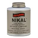 Jet-Lube Pure Nickel Extreme Anti-Seize and Thread Lubricant, 1 lbs Brush Top Can