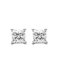 1/3 ct Princess cut Diamond stud Earring 14k gold