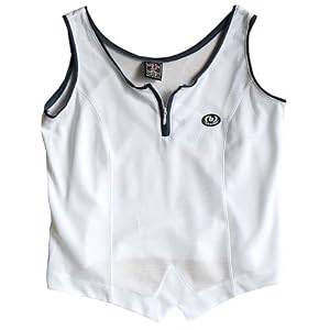 Buy Ladies Balle de Match Tie-Breaker Zip Tank-White Slate