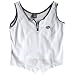 Womens Balle de Match Tie-Breaker Zip Tank-White/Slate