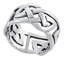Gent's 7/16" (11 mm) Sterling Silver Celtic Knot cut-out Band