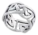 Gent's 7/16 (11 mm) Sterling Silver Celtic Knot cut-out Band