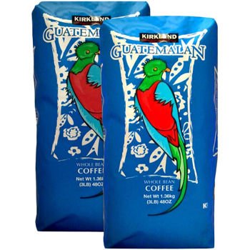 Kirkland Signature Lake Atitlan Guatemalan Community Whole Coffee Bean High in Antioxidants 2 - 3 pound Bags