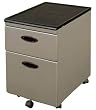 Two Drawer Media Cabinet in Champagne/Black By Studio RTA Furniture