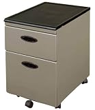 Two Drawer Media Cabinet in Champagne/Black By Studio RTA Furniture