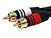 Monoprice Audio Cable - 50 Feet - Black | Premium Stereo Male to 2 RCA Male 22AWG, Gold Plated