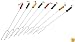 Rome Industries CS-2200 Rome's 8 Piece Marshmallow Roasting Fork Set, Chrome Plated with Multi Colored Handles
