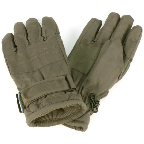 Kids 3-6 Years Winter Thinsulate 3M Waterproof Velcro Ski Snow Grip Gloves Gray